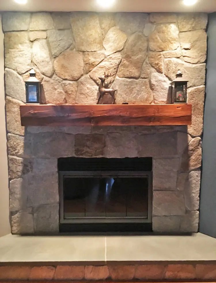 Stone Fireplace, project by J&M Landscape Design